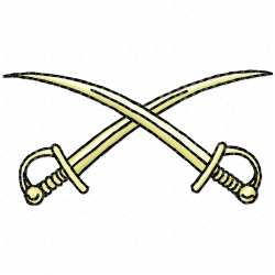 Crossed Sabers Embroidery Design 3 Crossed Sabers Embroidery Design 3